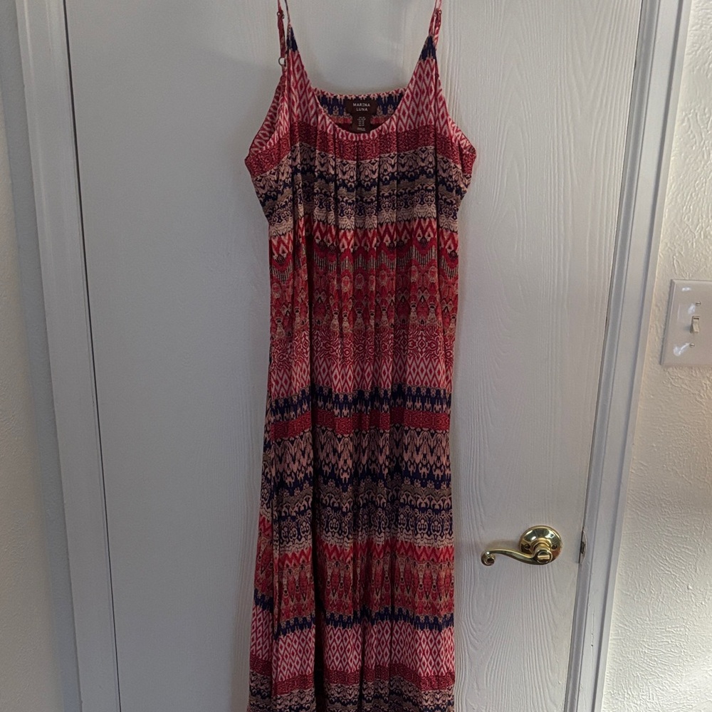 Marina Luna Patterned Maxi Dress